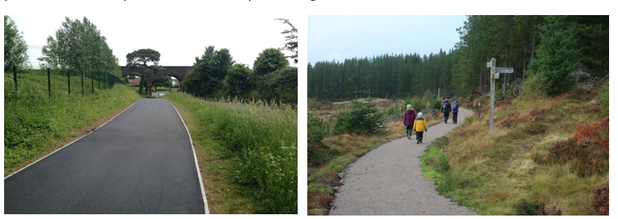 Traffic free, shared use path